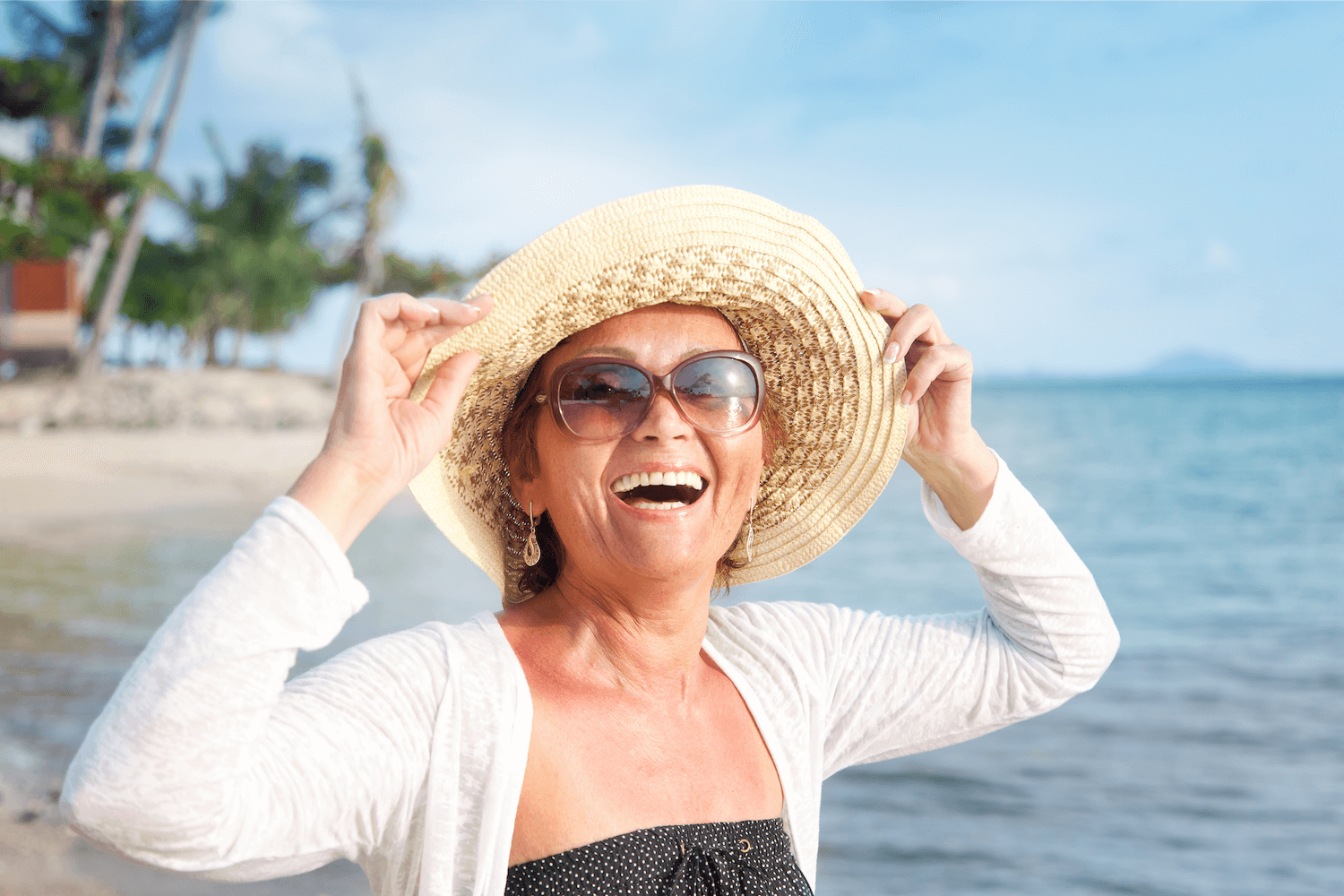 arbor terrace resident on the beach