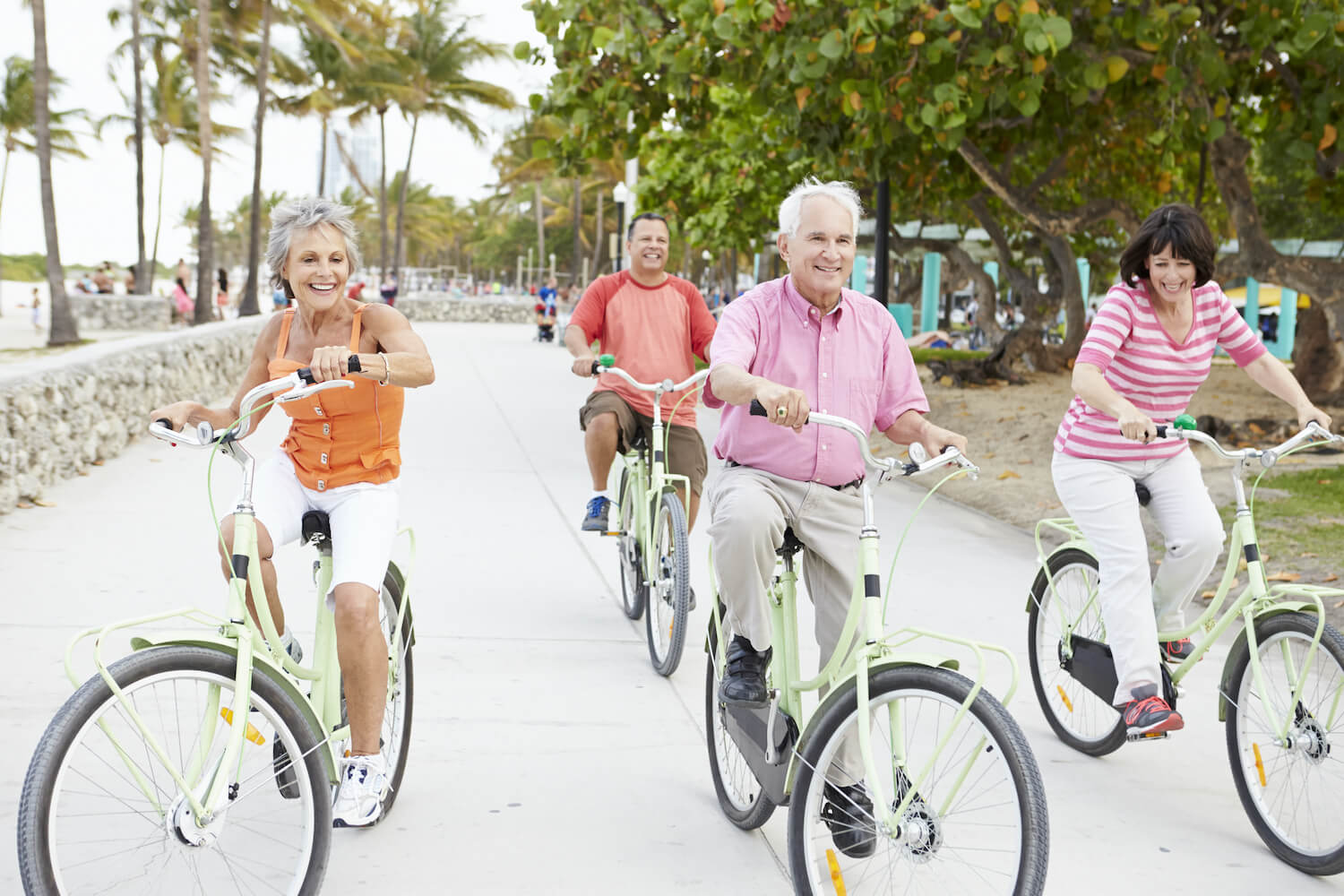 mirabelle residents having group bike ride activity